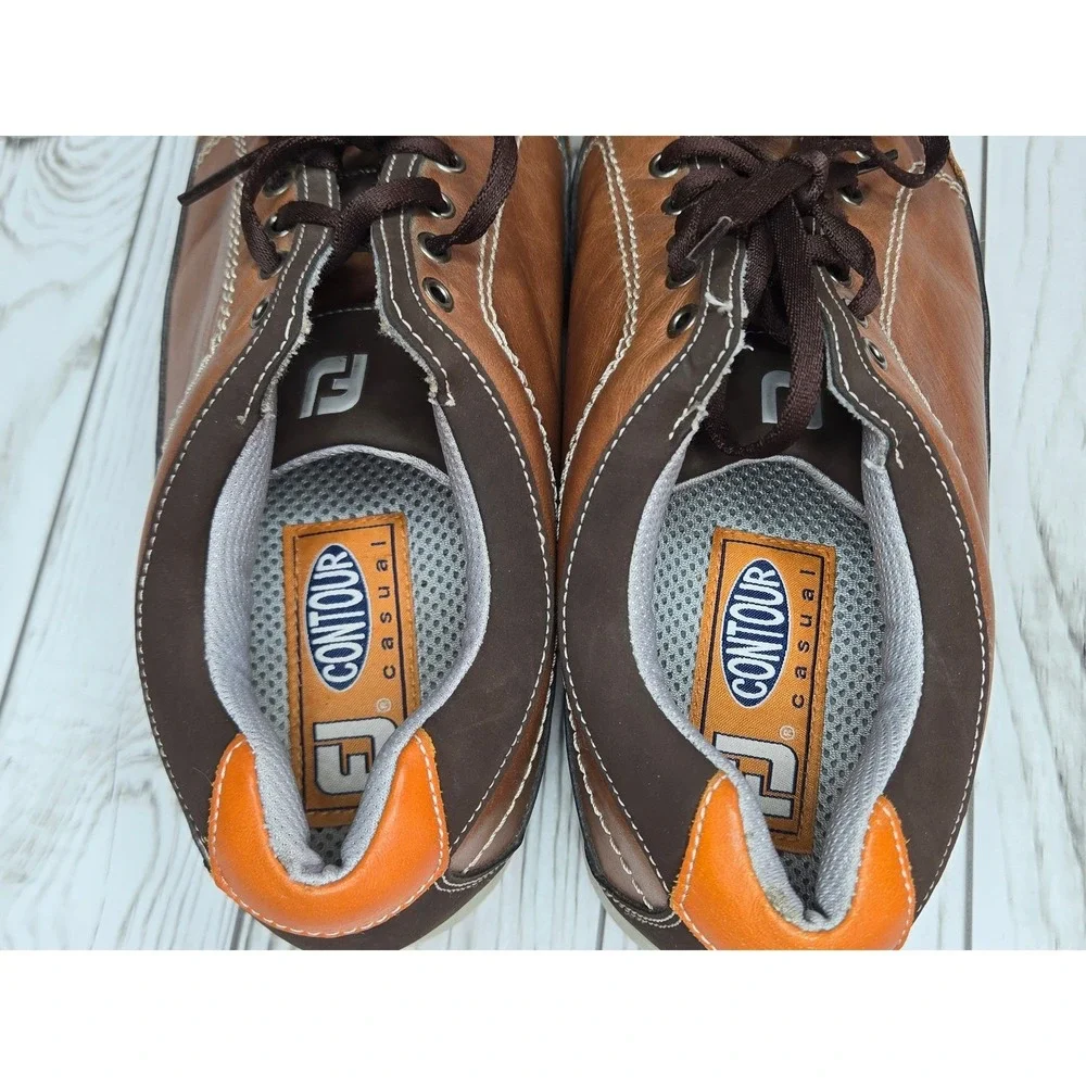 FootJoy Contour Casual Spikeless Brown Leather Golf‎ Men Size 9 M